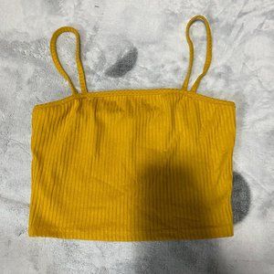 Yellow shein cropped tank